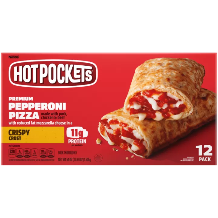 Pepperoni Pizza Crispy Crust Frozen Sandwich 12 Pack ...