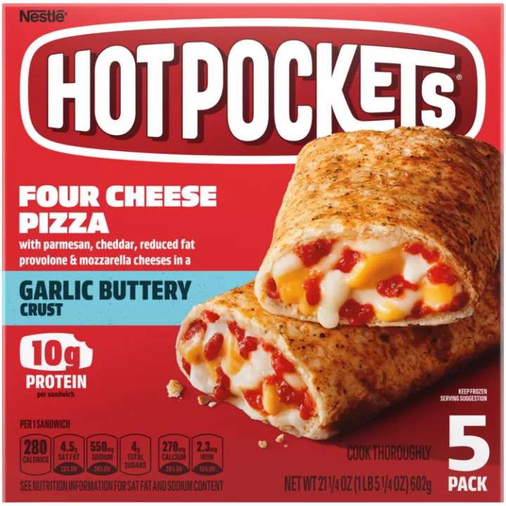 Four Cheese Pizza Frozen Sandwich 5 Pack | Official Hot Pockets®