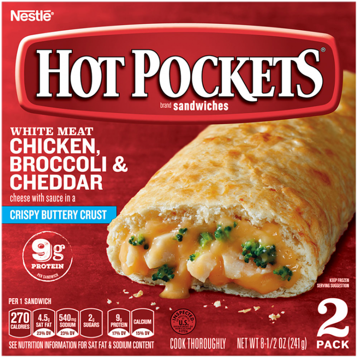 White Meat Chicken Broccoli Cheddar Frozen Sandwich Official Hot Pockets