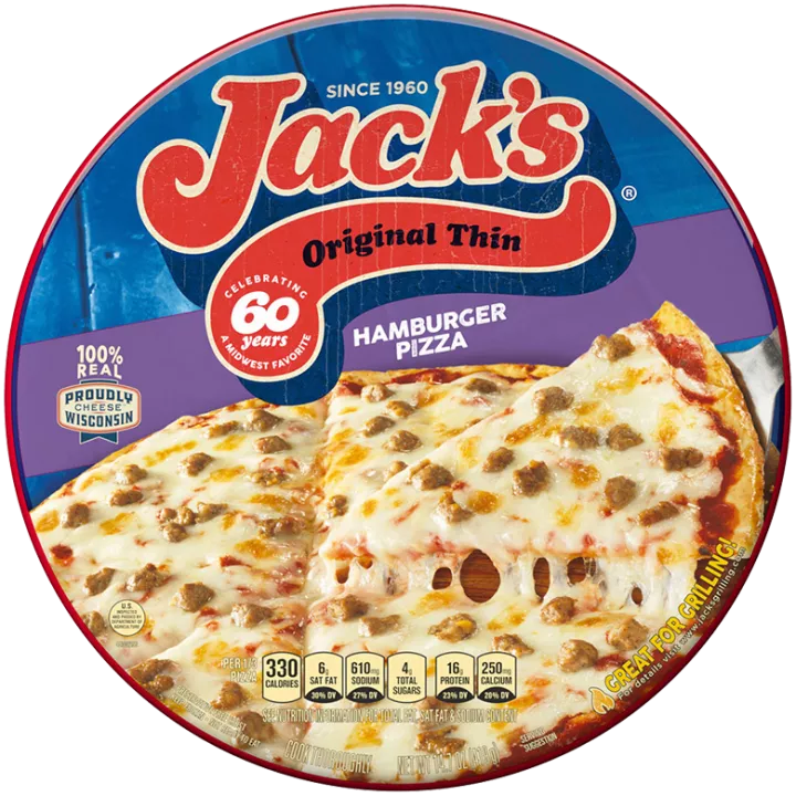 Thin Crust Hamburger Frozen Pizza Official Jack S