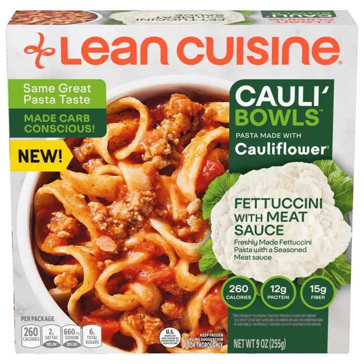 Fettucini With Meat Sauce Cauli Bowl Official Lean Cuisine