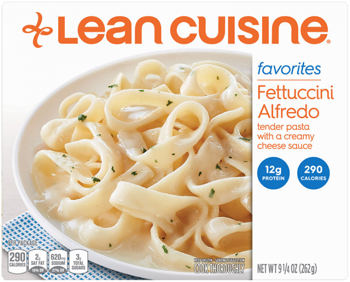 Fettuccini Alfredo Frozen Meal Official Lean Cuisine - Alfredo sauce nutrition label