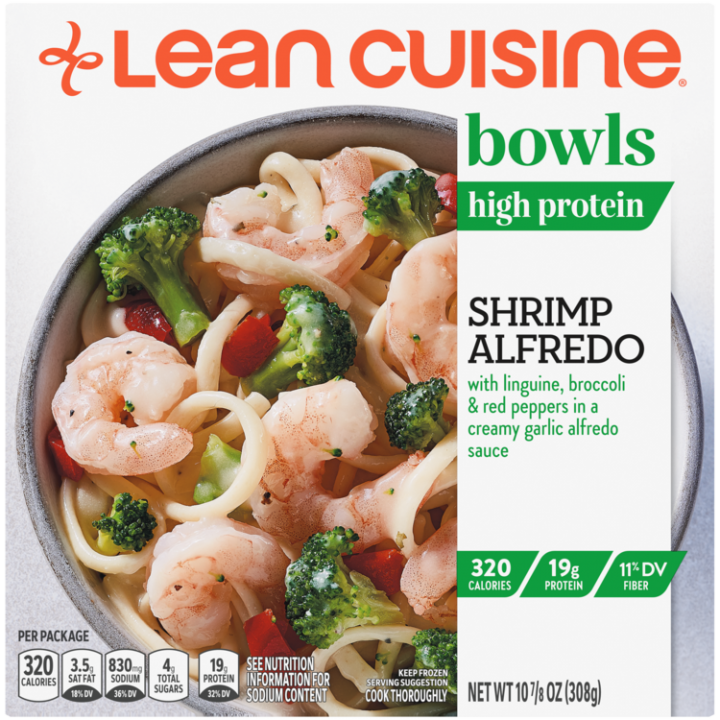 Shrimp Alfredo Frozen Bowl Official Lean Cuisine