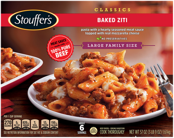 Baked Ziti Large Family Size Frozen Meals | Official Stouffer's®