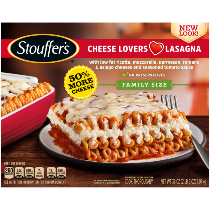 Cheese Lovers Lasagna Family Size Frozen Meal | Official Stouffer's®