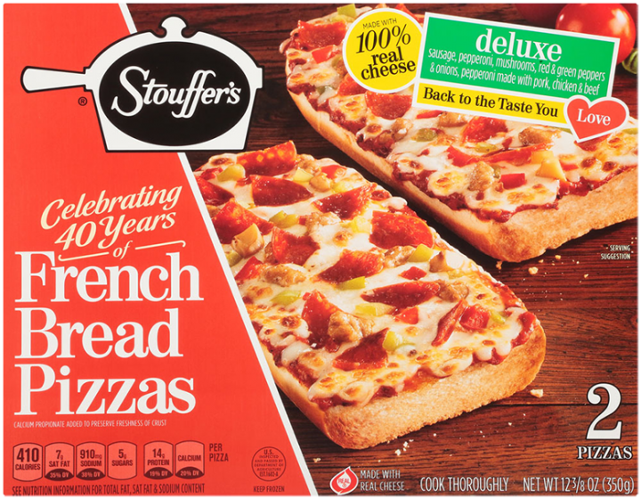 Deluxe French Bread Frozen Pizza Official Stouffer S Find the mass of a loaf of bread.2. deluxe french bread pizza