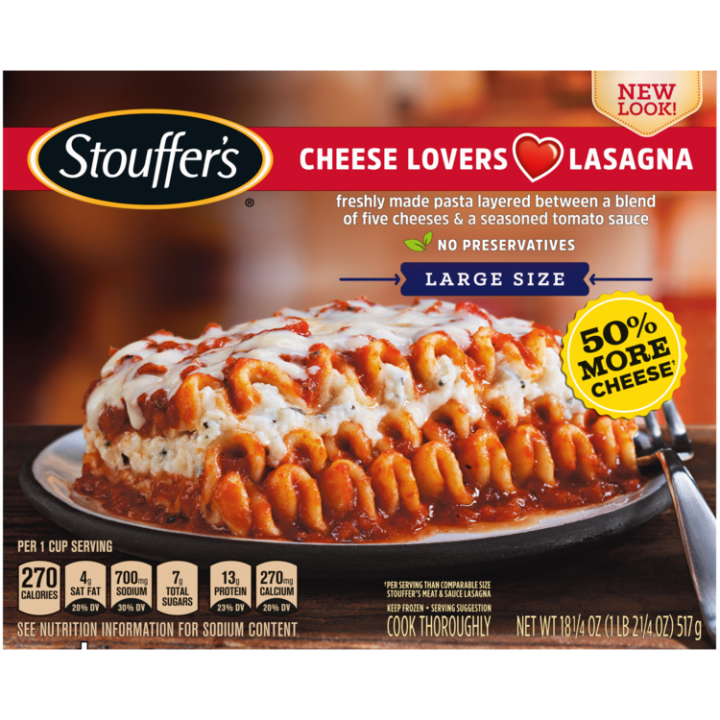 Cheese Lovers Lasagna Large Frozen Meal | Official STOUFFER'S®