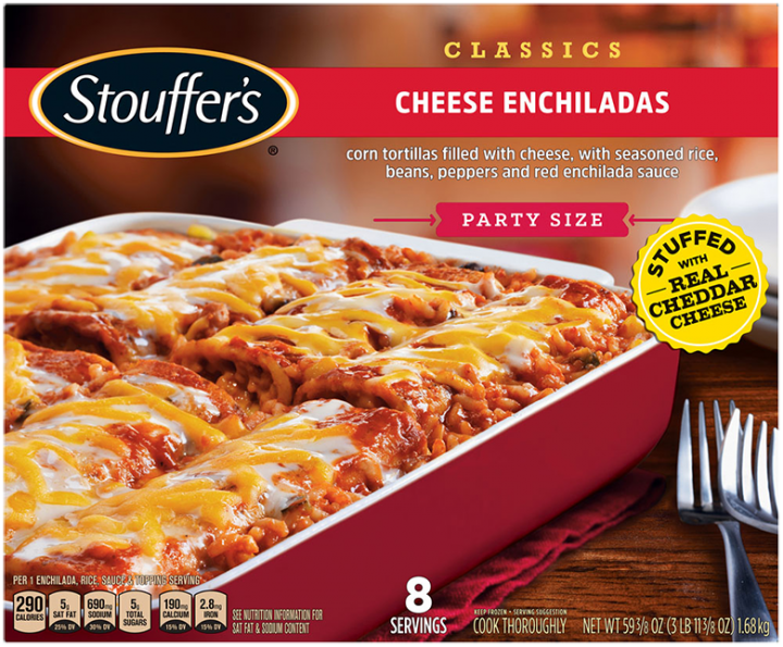 Cheese Enchiladas Party Size Frozen Meal | Official Stouffer's®