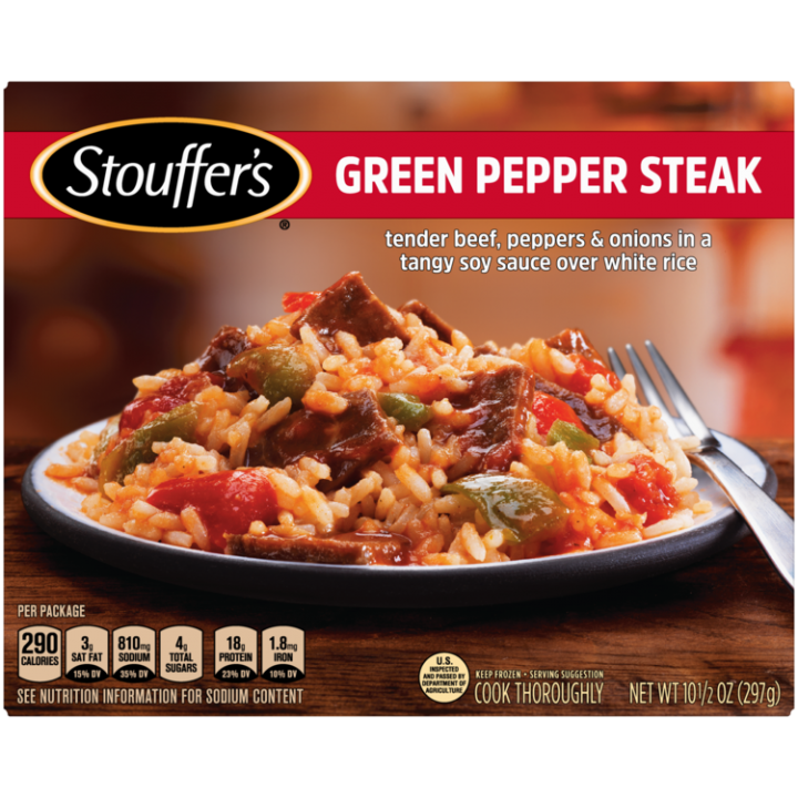 Green Pepper Steak Frozen Meal Official Stouffer S This is the best pepper steak recipe, it's easy, ready in under 20 minutes and it's always a winner with my family. green pepper steak