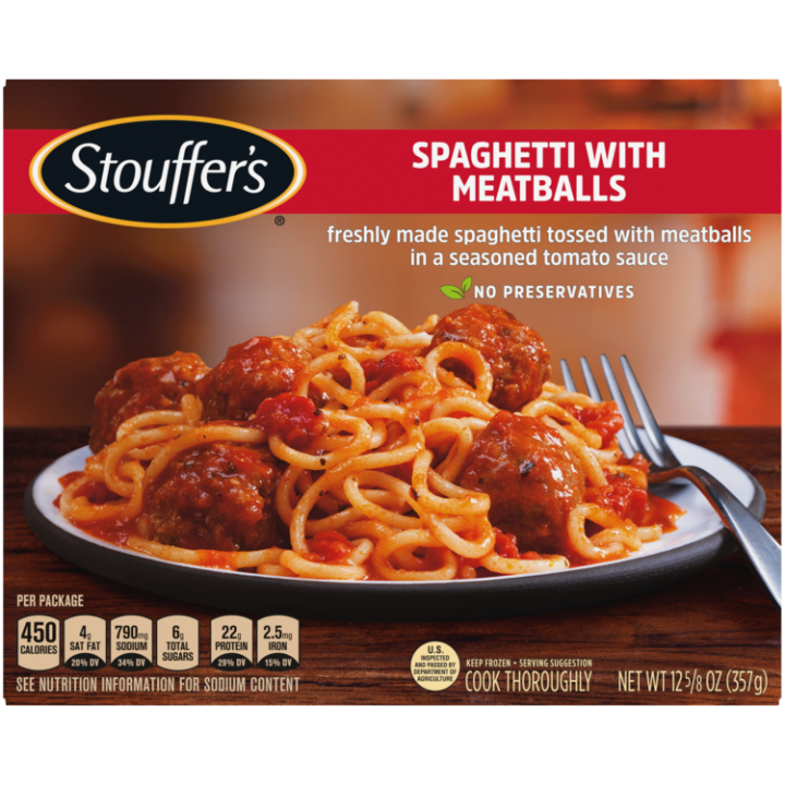 Spaghetti With Meatballs Frozen Meal Official Stouffer S