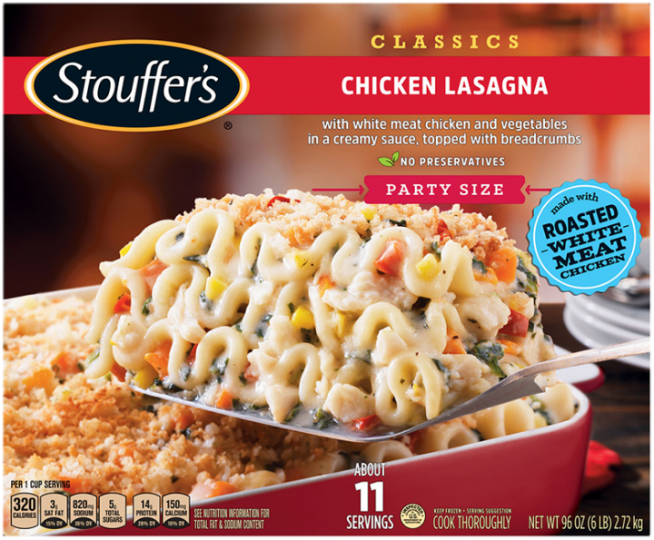 Chicken Lasagna Party Size Frozen Meal | Official Stouffer's®