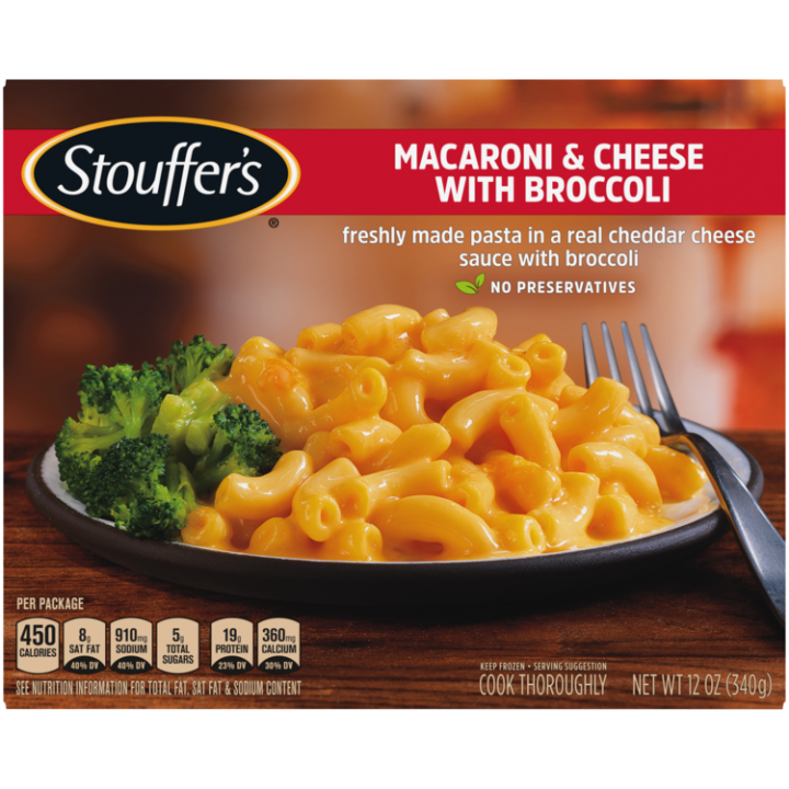 Macaroni Cheese With Broccoli Frozen Meal Official Stouffer S