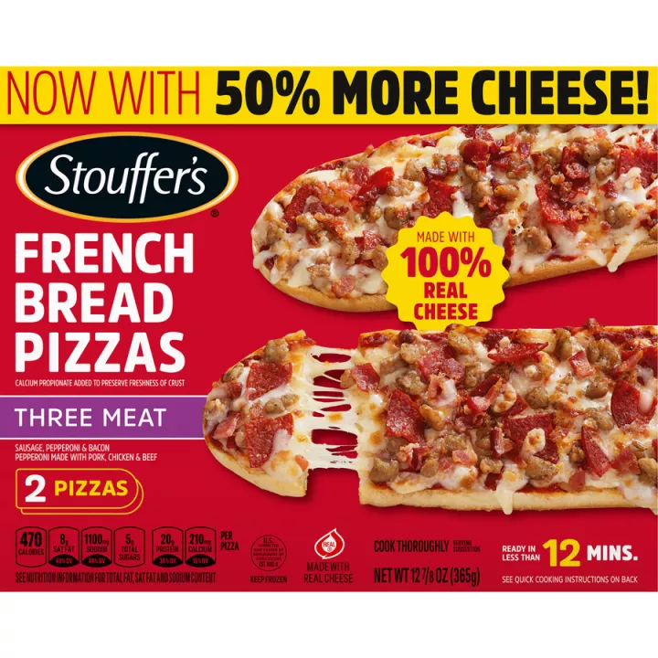 Three Meat French Bread Frozen Pizza | Official Stouffer's®