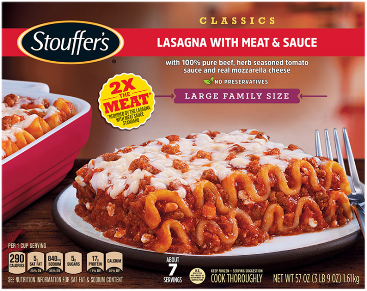 Lasagna & Meat And Sauce Large Family Size Meal | Official Stouffer's®