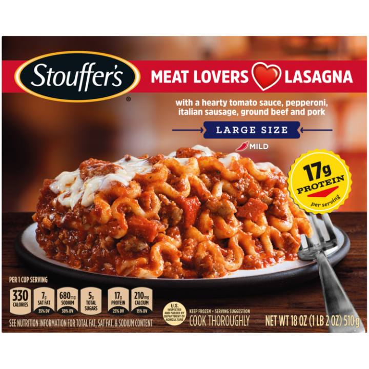 Meat Lovers Lasagna Large Size Frozen Meal | Official Stouffer's®