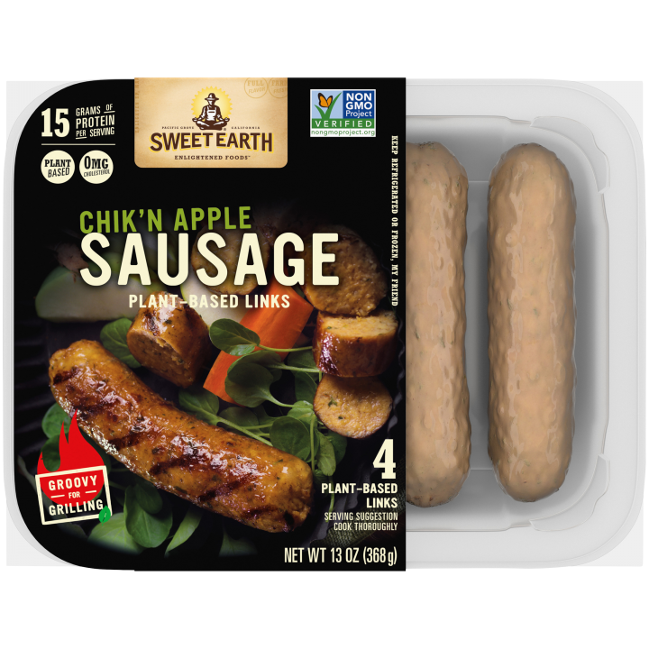 Chik N Apple Vegan Sausage Official Sweet Earth Foods