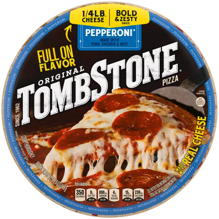 Thin Crust Pepperoni Frozen Pizza | Official Tombstone® Pizza