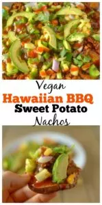Vegan Hawaiian BBQ Sweet Potato Nachos