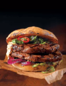 Santa Fe double double veggie burger