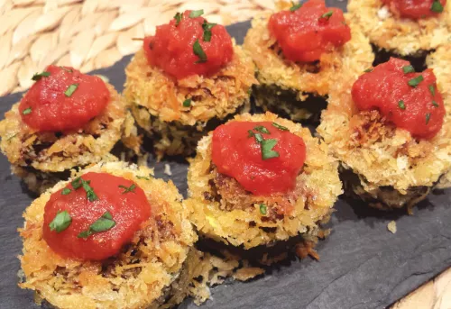 baked zucchini cups with tuscan seitan