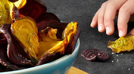 Chips de remolacha al horno