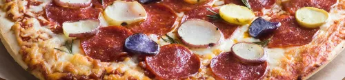 Pizza de papa con queso
