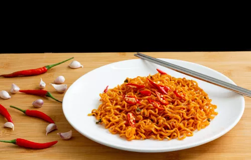Receta de fideos de soja con ajo y chile
