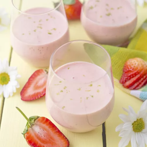 Mousse de fresa y limón