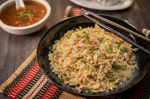 Chicken Fried Rice Plating