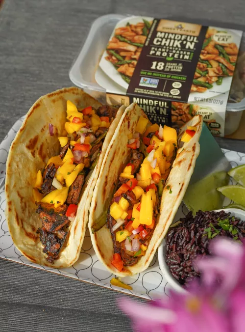 Jerk Chik'n Fajitas with Black Rice