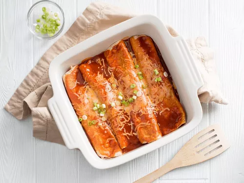 enchiladas de pollo cremoso