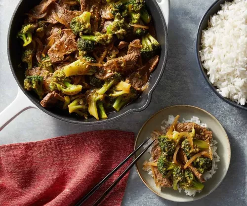 Salteado de Brócoli y Carne