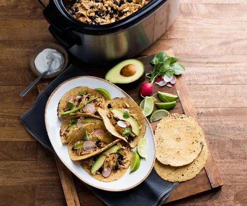 Olla de cocción lenta Tacos de Pollo