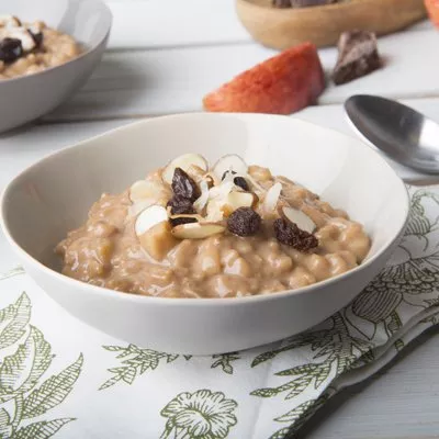 Avena con Chocolate y Manzana Hecha en Olla de Cocción Lenta
