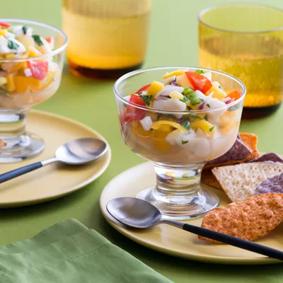 Ceviche de Vieiras y Mango