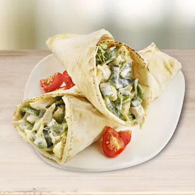 Tacos en Pita de Pollo y Poblano