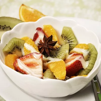 Anise Fruit Salad with La Lechera Drizzle