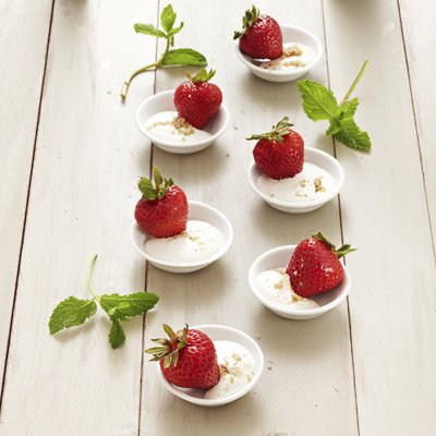Fresh Strawberries with Sweet Cream Bliss Topping