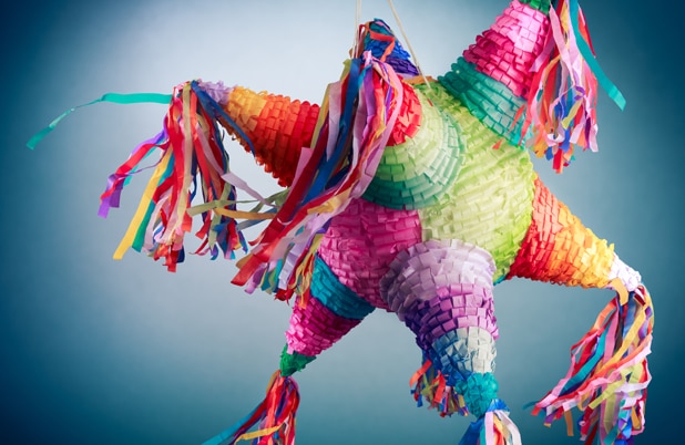 A classic star shaped piñata.