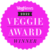 Veg News 2022 veggie award winner badge