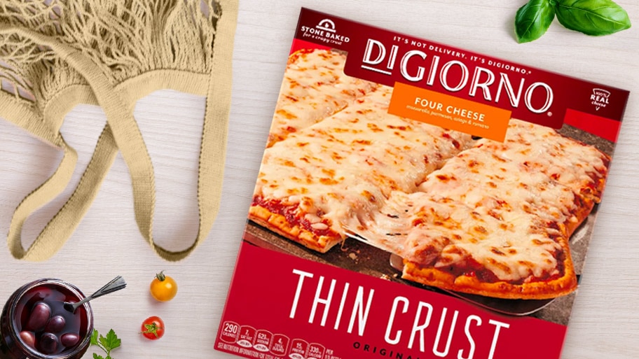 A box of DiGiorno Pepperoni Thin Crust.