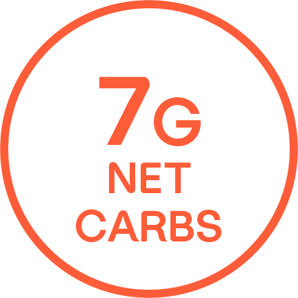 "7G NET CARBS" written in orange