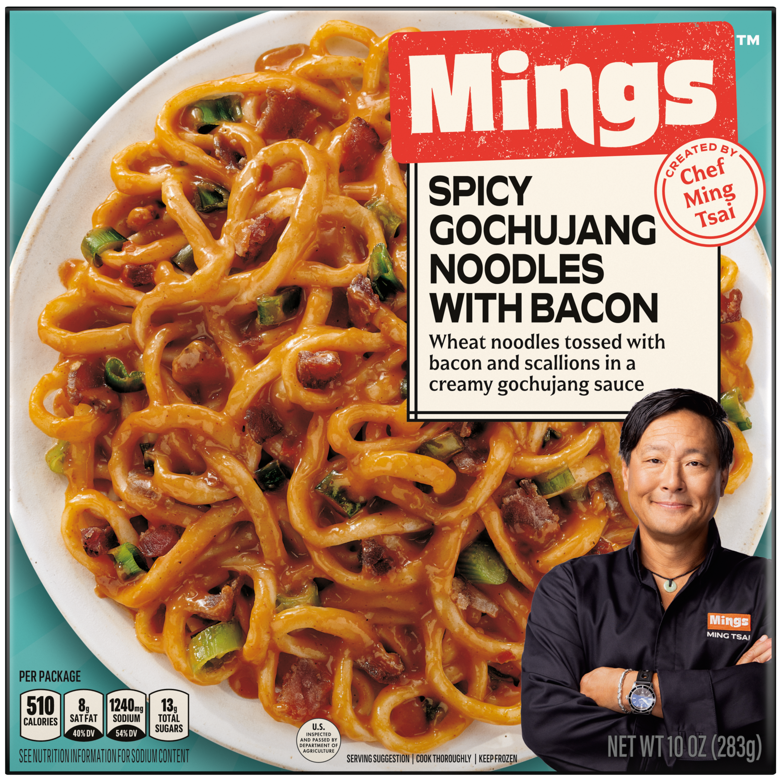 Spicy Gochujang Noodles with Bacon.