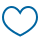 blue outline of a heart icon