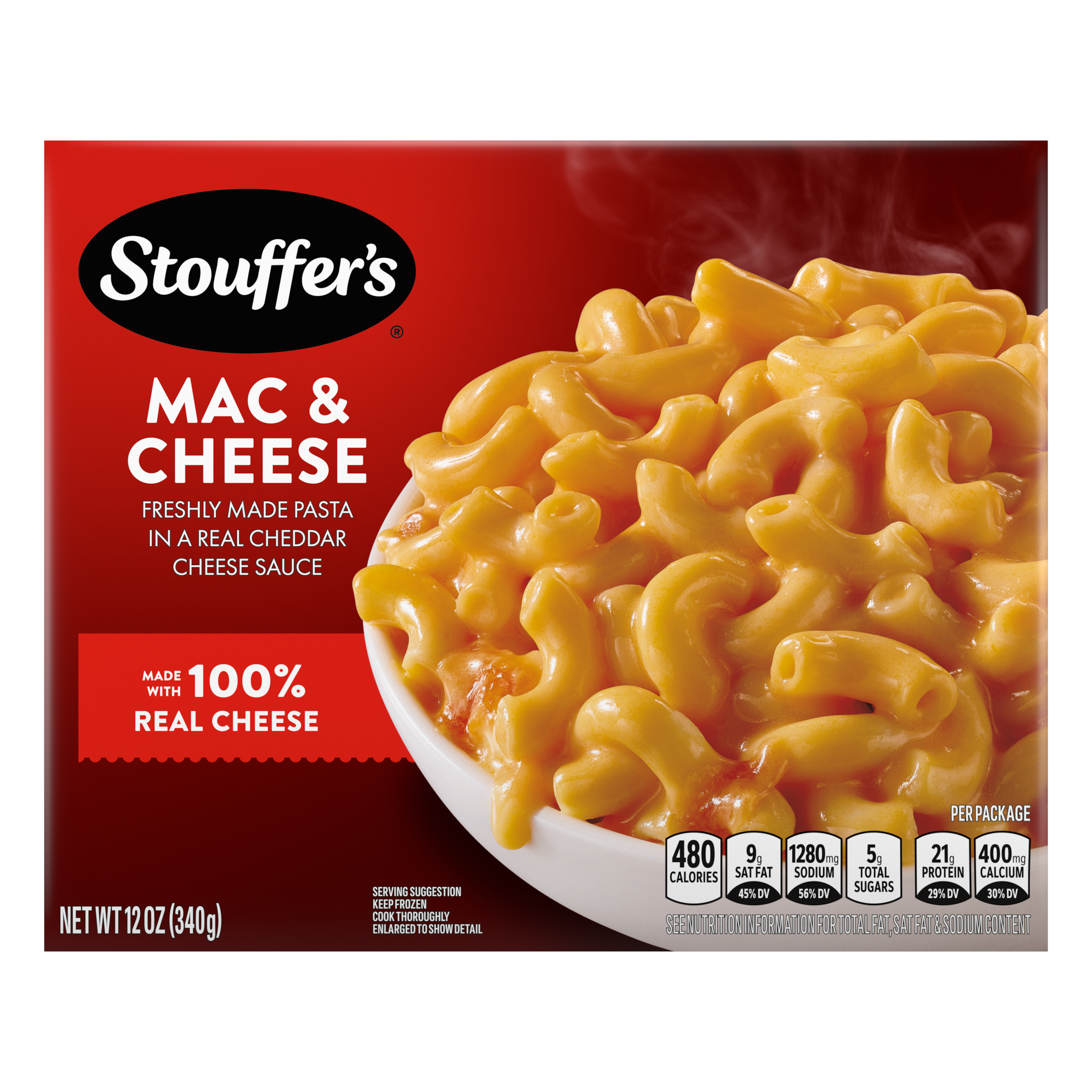 Una caja de macarrones con queso.