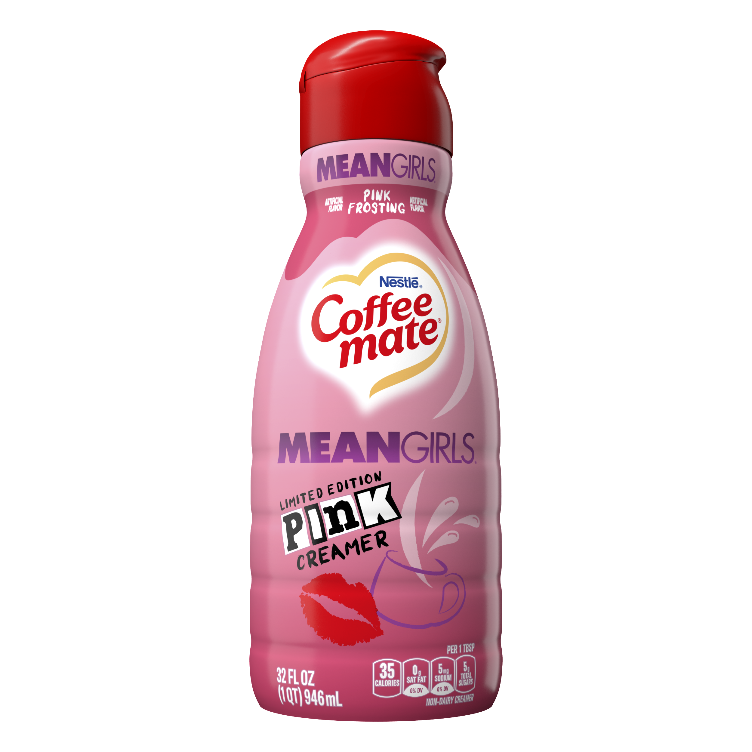 Mean Girls Pink Frosting Liquid Creamer 32oz Official COFFEE MATE®