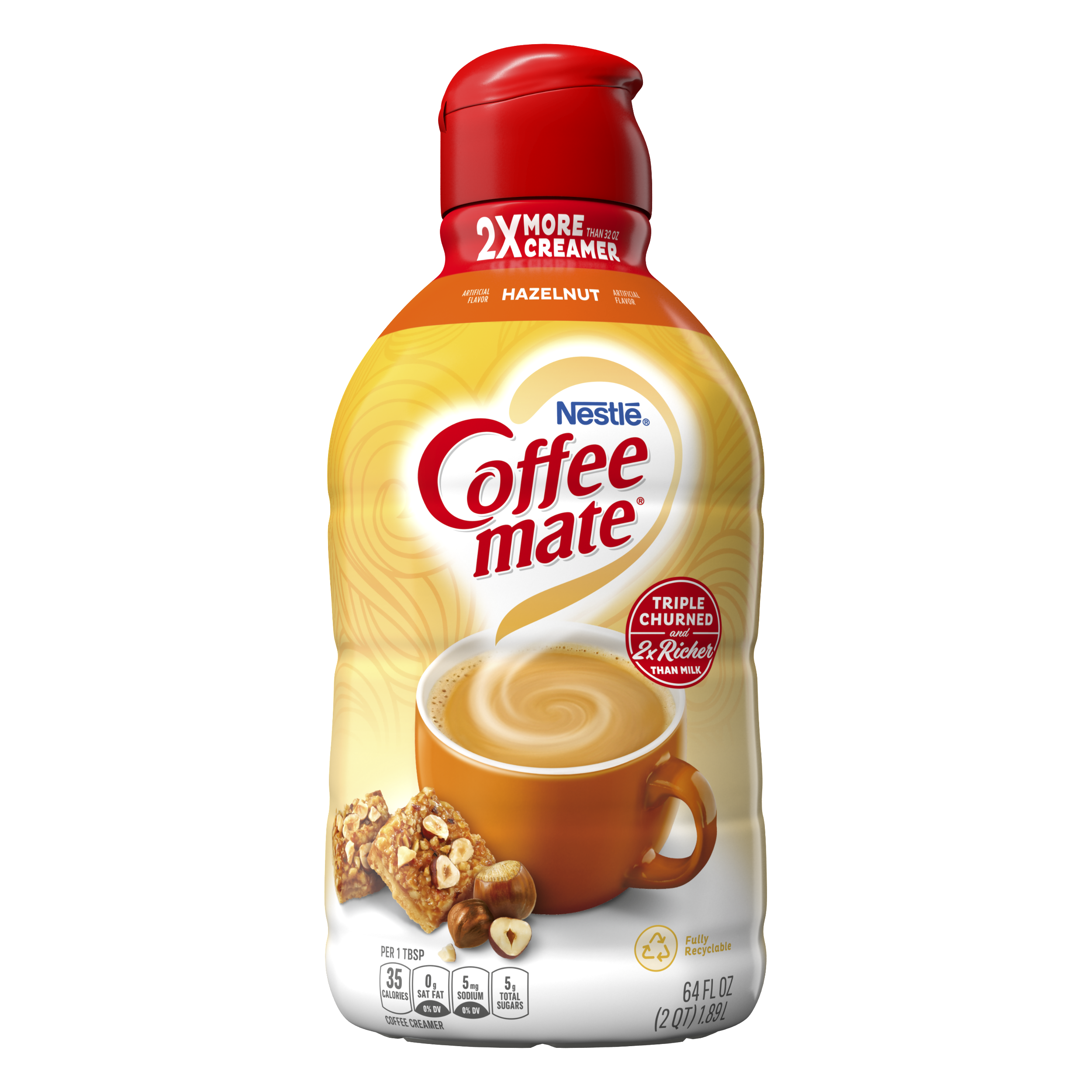 Hazelnut Flavored Coffee Creamer 64 oz. Official COFFEE MATE®