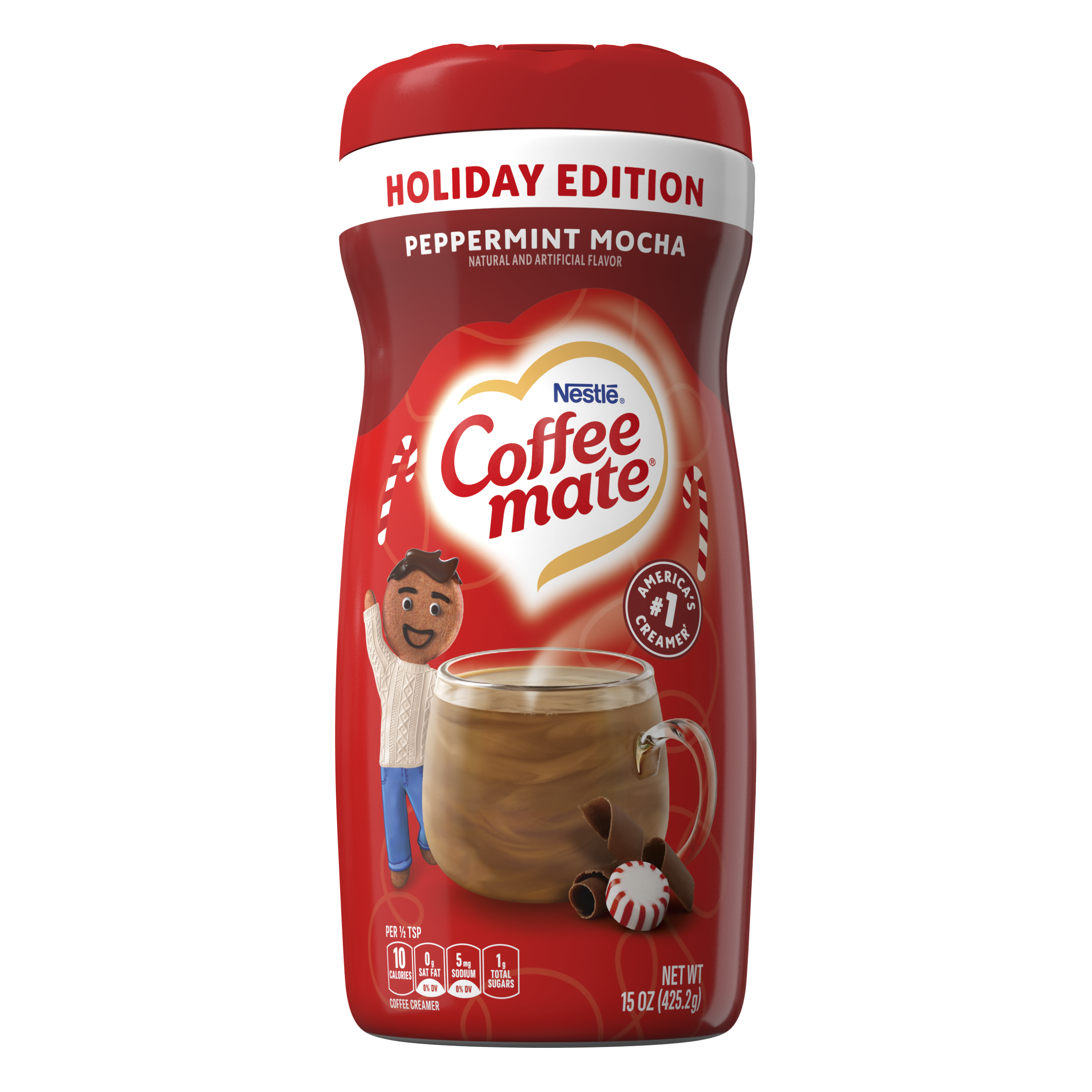 Peppermint Mocha Holiday Edition Coffee Creamer Powder 15 oz Official COFFEE MATE®