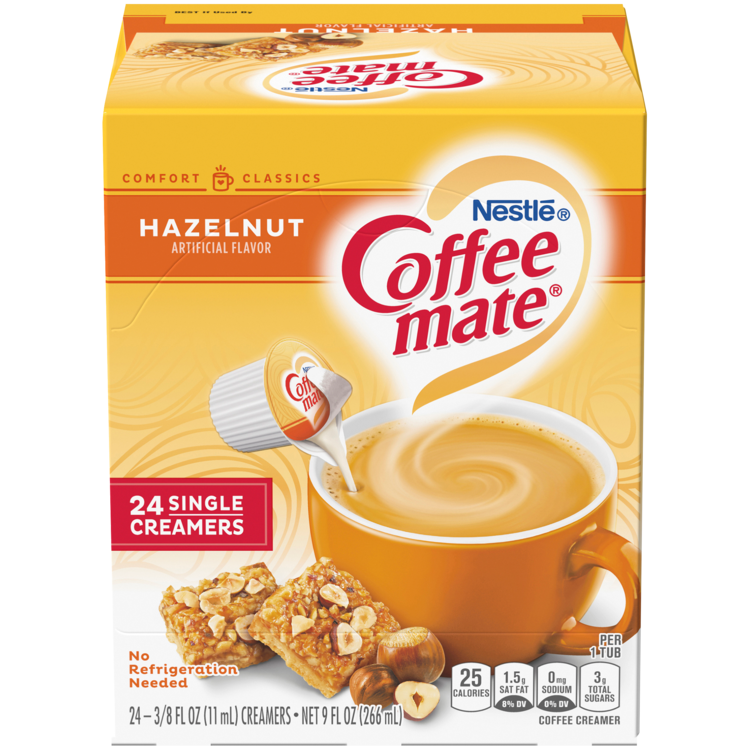 Hazelnut Flavored Creamer Singles 24ct. Official COFFEE MATE®
