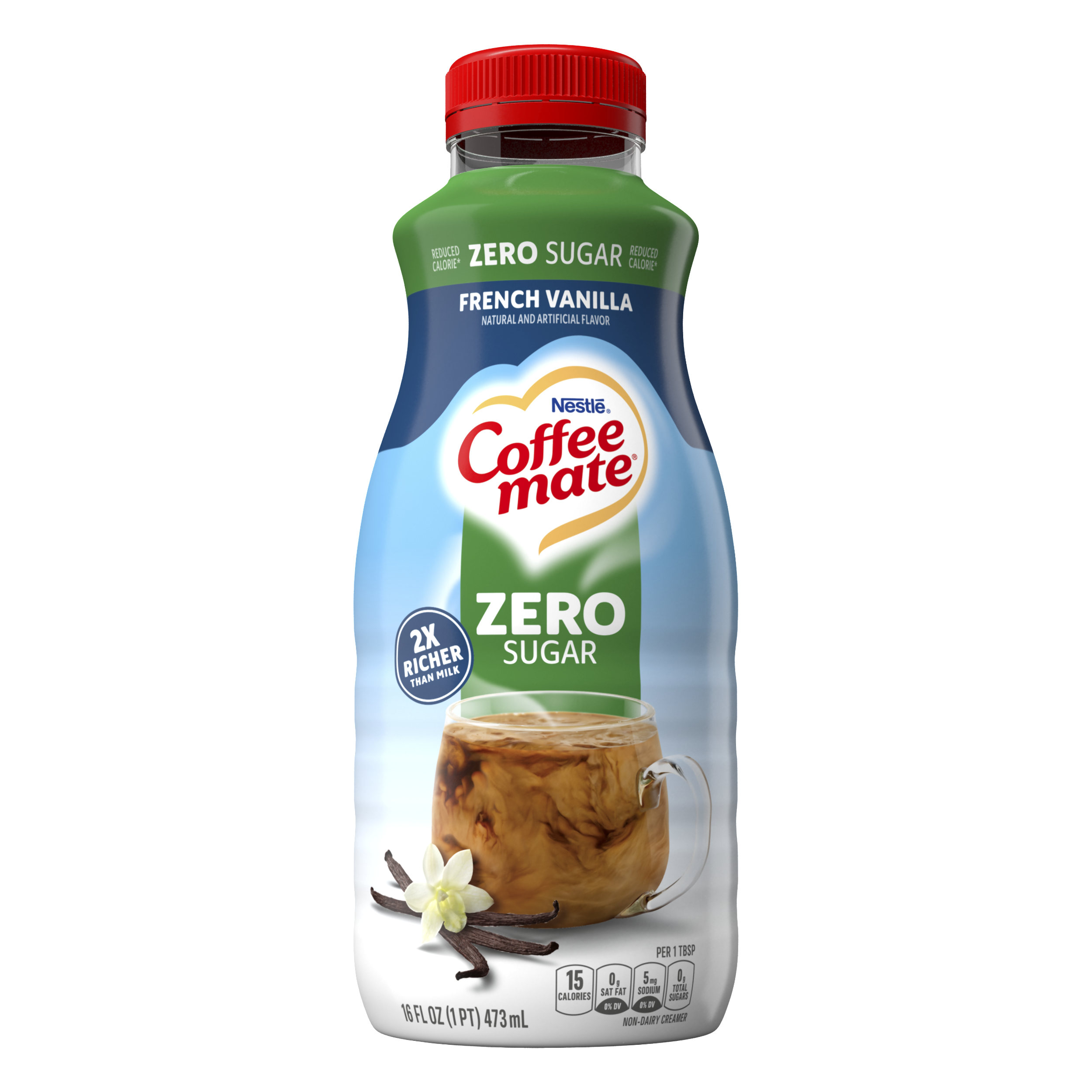 Zero Sugar French Vanilla Coffee Creamer 16 fl oz Official COFFEE MATE®